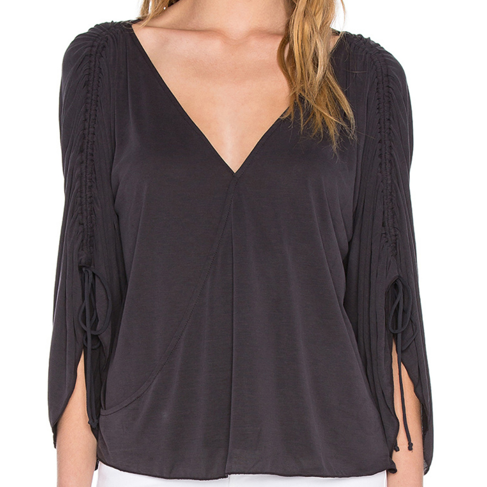 Free People Faded Black Salt N Peppa Top